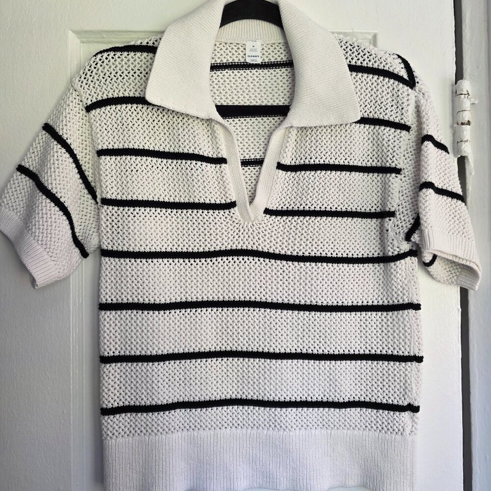 Old Navy Open Stitch Polo Sweater